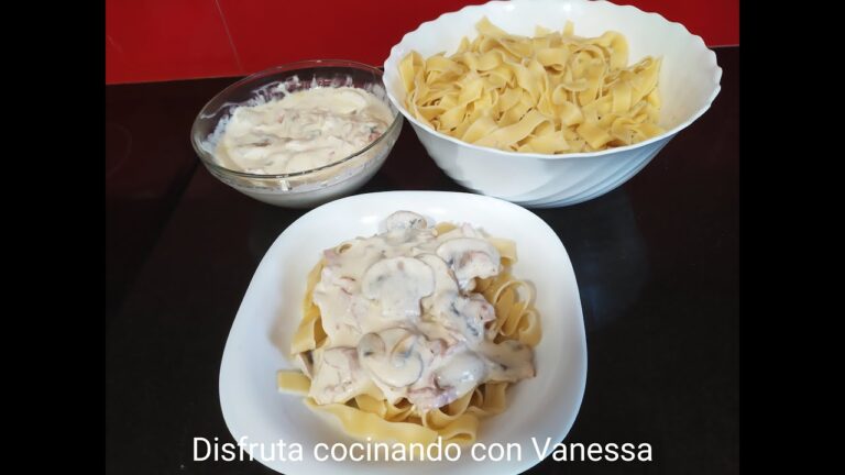 Salsa de champiñones con nata para pasta