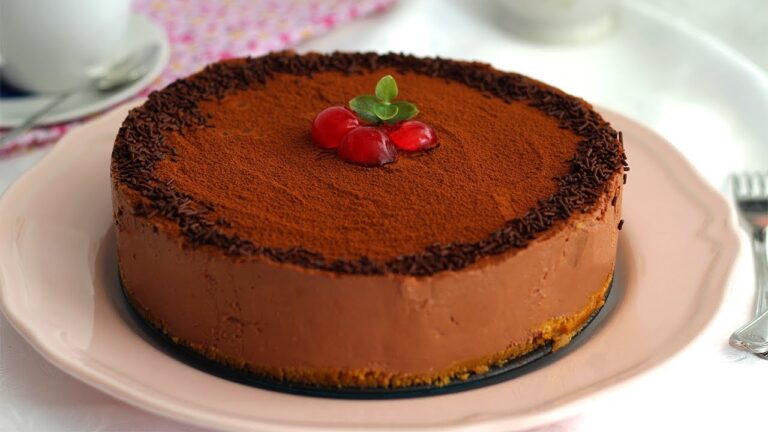 Tarta de queso y chocolate sin horno