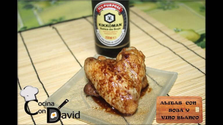 Pollo con salsa de soja y vino blanco