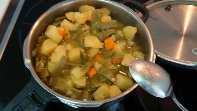 Judias verdes con patatas en olla rapida