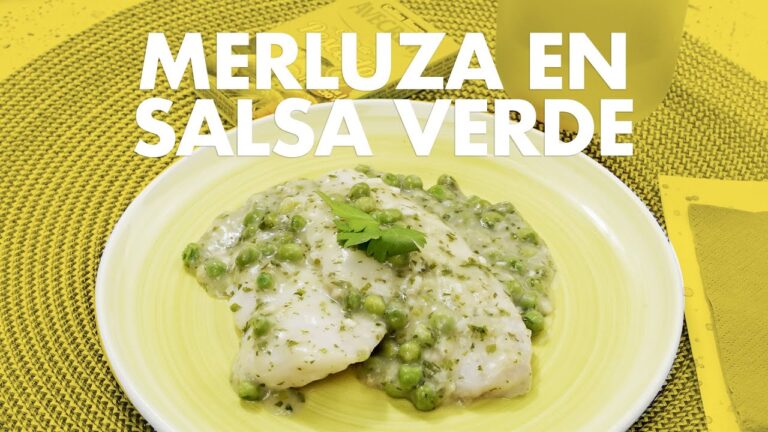 Merluza en salsa verde con guisantes