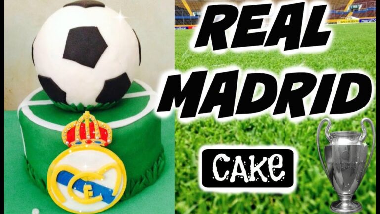 Tarta del real madrid sin fondant