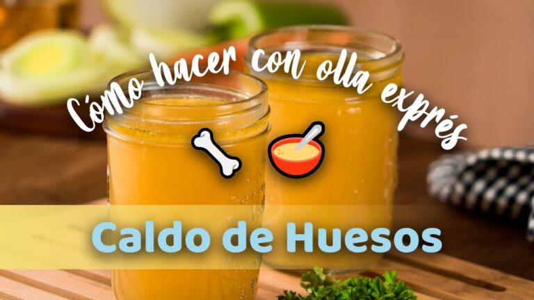 Receta caldo de huesos olla express