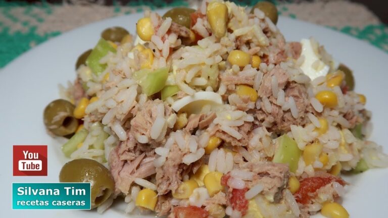 Aliño para ensalada de arroz y atún