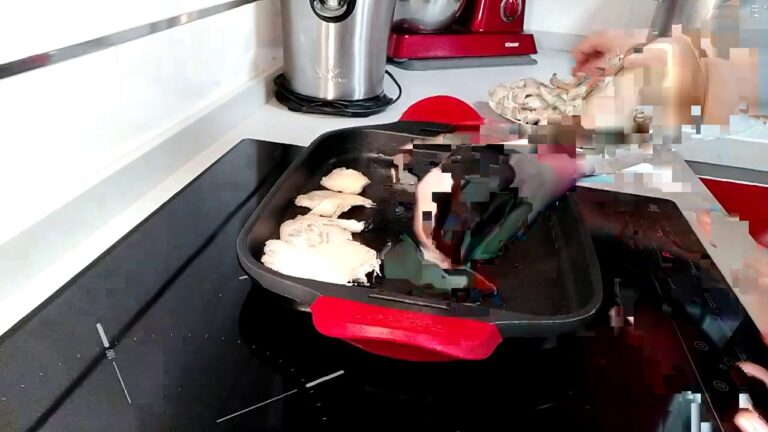 Setas a la plancha con jamón