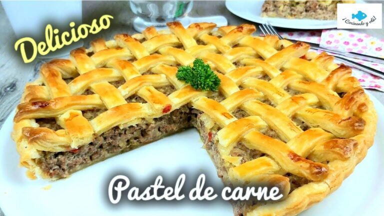 Pastel de carne con hojaldre y bechamel