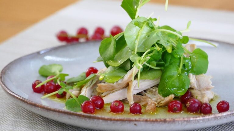 Ensalada de perdiz escabechada con naranja
