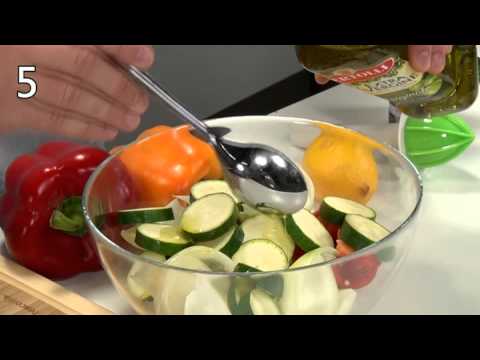 Brochetas de verduras a la plancha