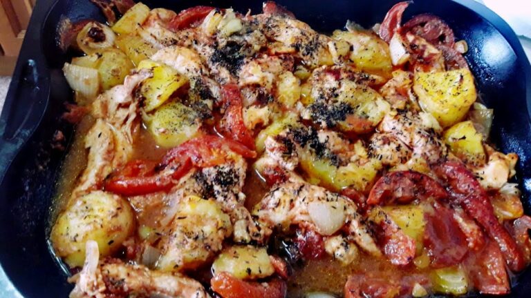 Solomillos de pollo al horno con patatas