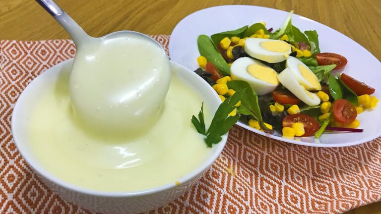 Salsa de yogur y mayonesa para ensalada