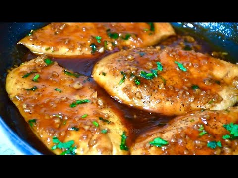 Pechugas de pollo al ajillo con vino blanco