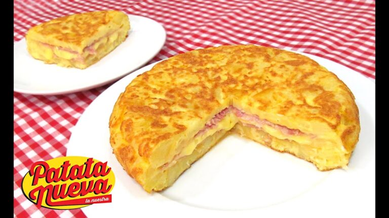 Tortilla de patata con jamon y queso