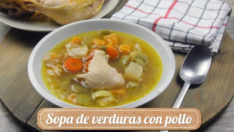 Receta sopa de verduras y pollo