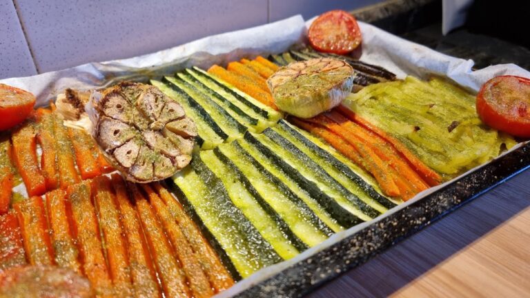 Parrillada de verduras asadas al horno