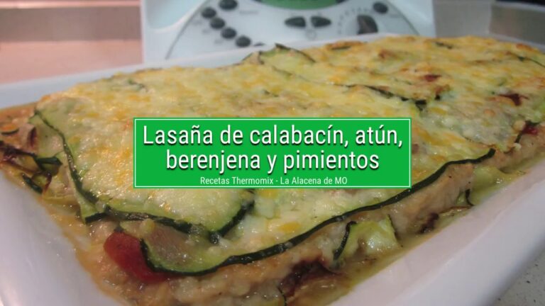Lasaña de calabacín y atún thermomix
