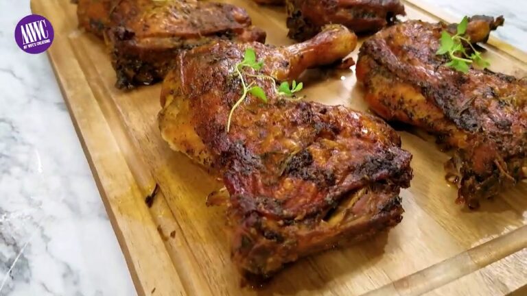 Muslos de pollo al horno piel crujiente