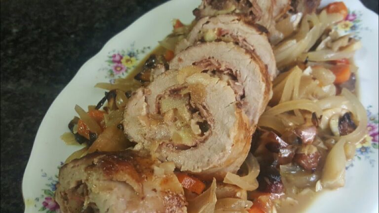 Solomillo de cerdo relleno para navidad