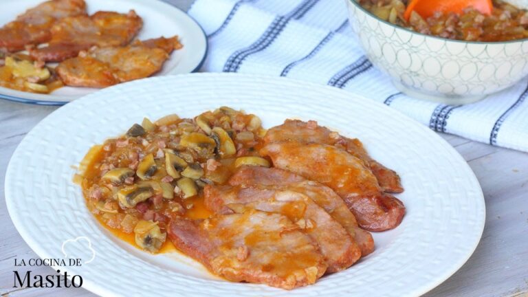 Filetes de cerdo en salsa castellana