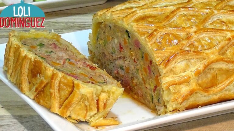 Rollo de carne picada con hojaldre