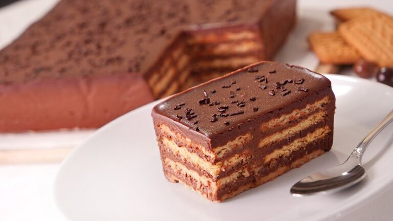 Tarta fría de chocolate y galletas