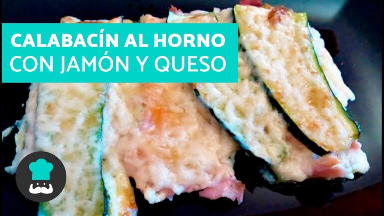 Calabacin al horno con queso y jamon