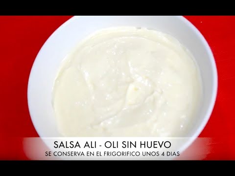 Como hacer alioli sin huevo con batidora