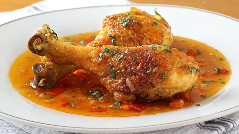 Muslos de pollo guisados f&aacute;cil y r&aacute;pido