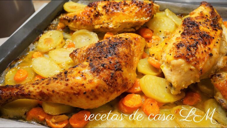 Pollo al horno con limon y patatas