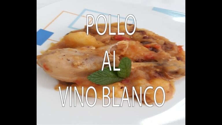 Pollo con cebolla y vino blanco