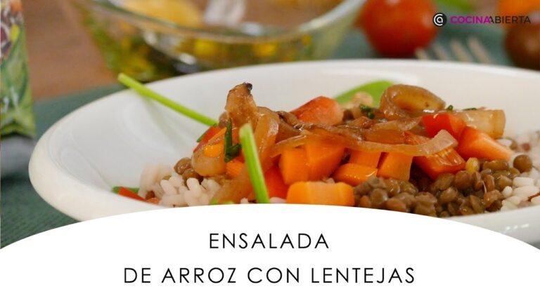 Ensalada templada de arroz con lentejas