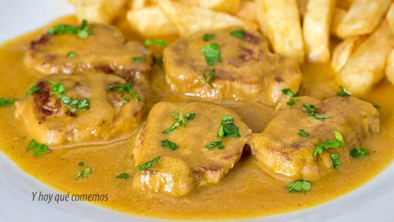 Medallones de solomillo de cerdo en salsa