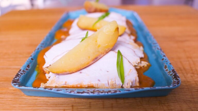 Redondo de pavo al horno con salsa