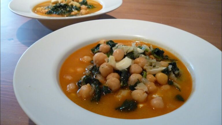 Potaje de garbanzos espinacas y bacalao