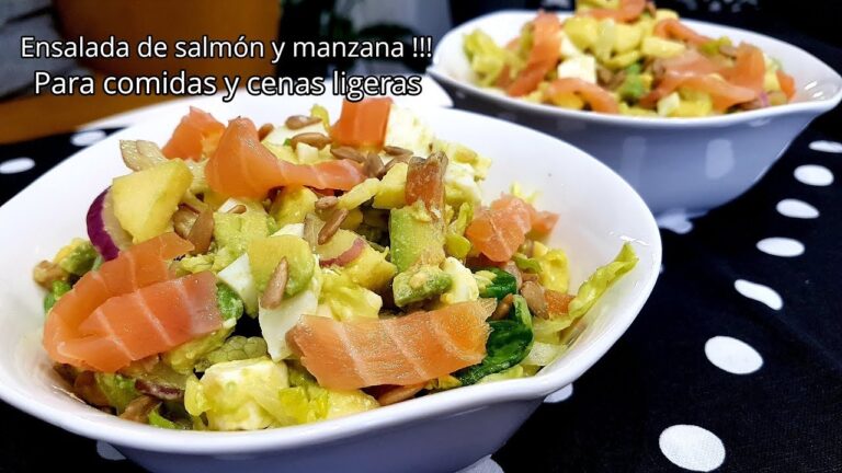 Ensalada de salmón ahumado y manzana