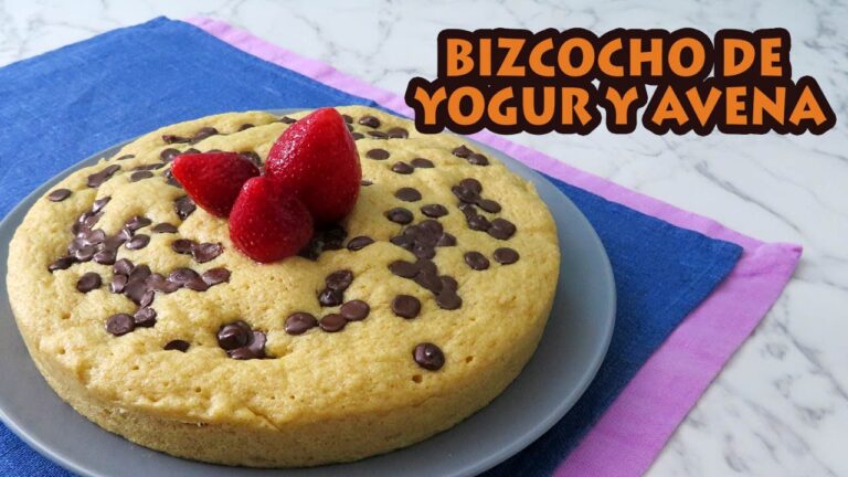 Bizcocho de avena y yogur al microondas