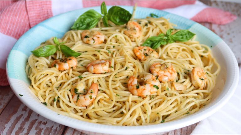 Receta espaguetis con gambas al ajillo