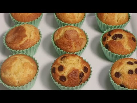 Magdalenas de naranja y chocolate thermomix