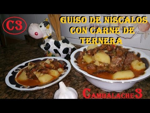 Guiso de níscalos con patatas y carne
