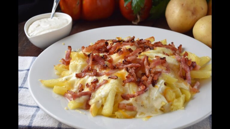 Como hacer patatas con bacon y queso