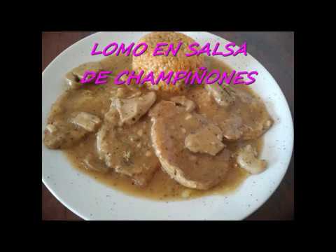 Cinta de lomo en salsa de champiñones