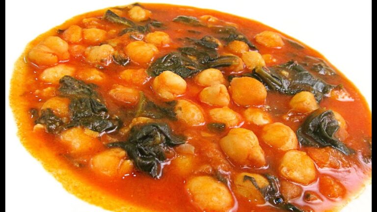 Como se hace garbanzos con espinacas