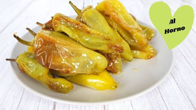 Pimientos verdes italianos asados al horno