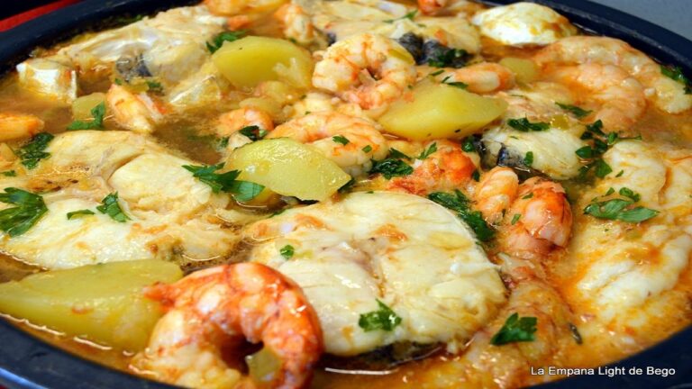 Caldereta de pescado y marisco receta fácil