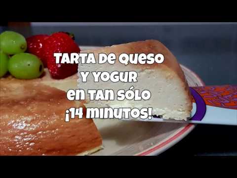Tarta de queso y yogur al microondas