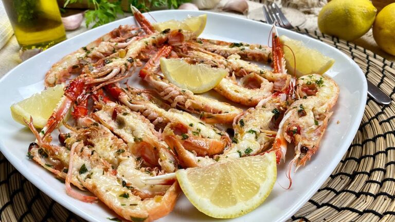 Cigalas a la plancha al ajillo