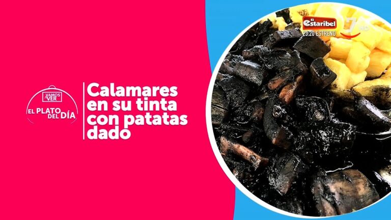 Calamares en su tinta con patatas