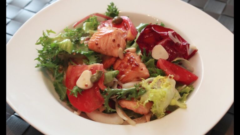 Ensalada de salmón a la plancha