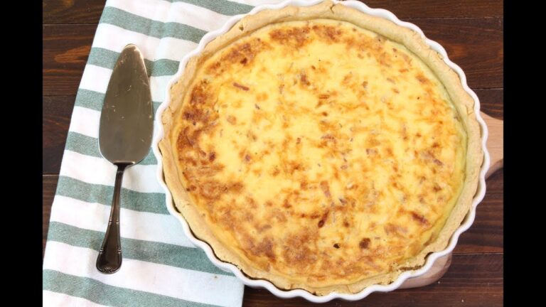 Quiche de bacon y queso y cebolla