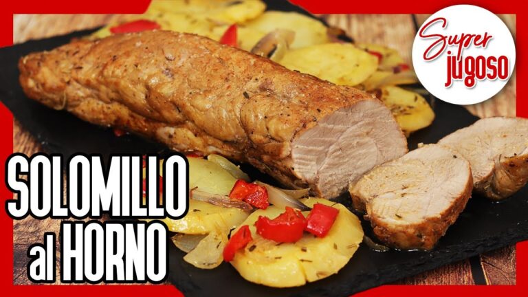 Solomillo de cerdo al horno jugoso