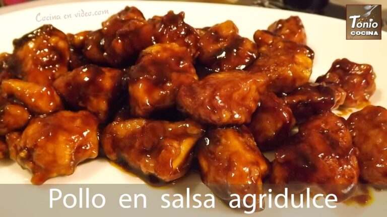 Pechugas de pollo en salsa agridulce